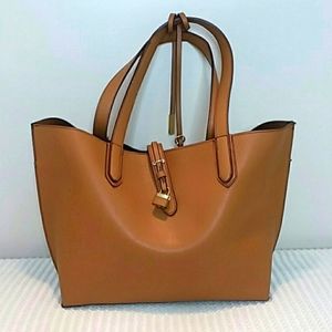 Tutilo New York Large Camel Colored Tote Bag/ Purse with slight marking